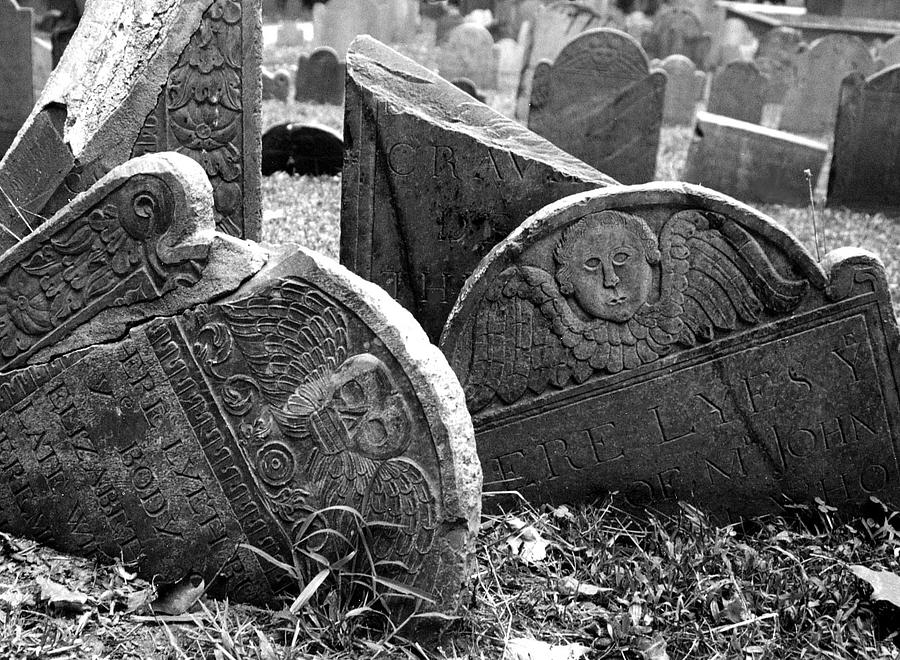 Old graveyard in Boston Photograph by Mary Bedy