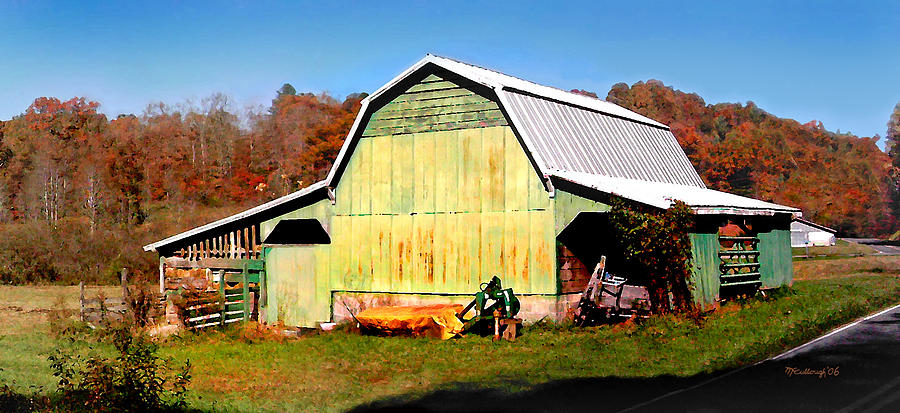 Old Green Barn south of Rosman Photograph by Duane McCullough