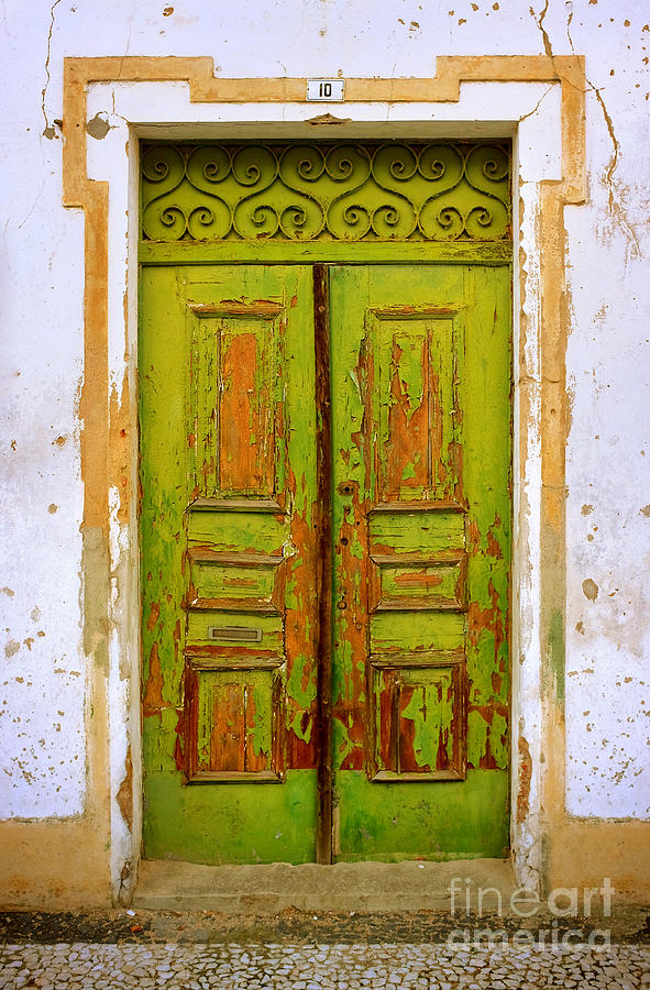 Architecture Photograph - Old Green Door by Carlos Caetano