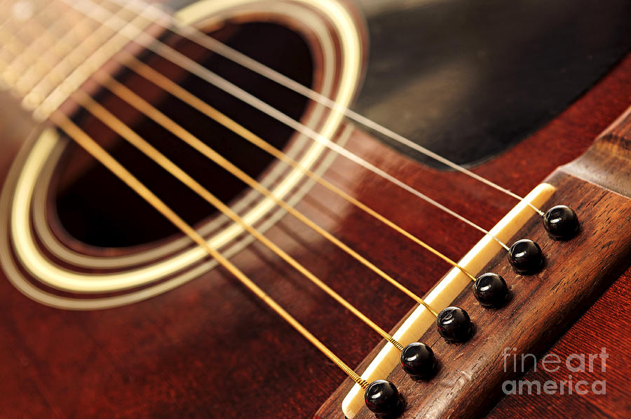Old guitar Photograph by Elena Elisseeva