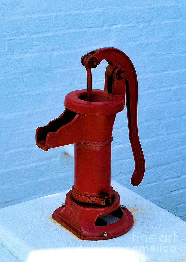 Vintage Photograph - Old Hand Pump by Bob Sample