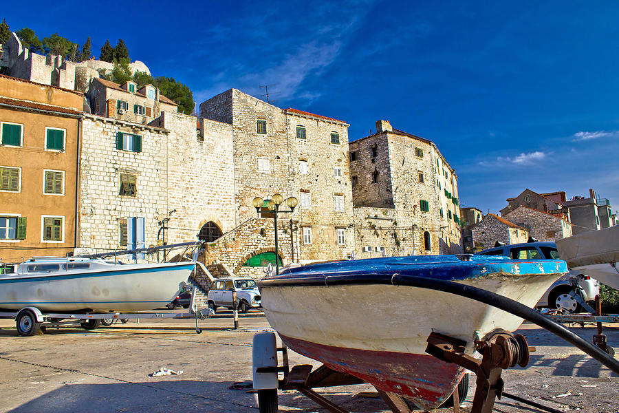 Old harbor in Sibenik town Photograph by Brch Photography