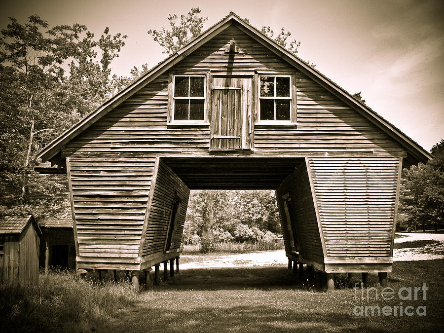 Old Corn Crib in Sepia Photograph by Colleen Kammerer