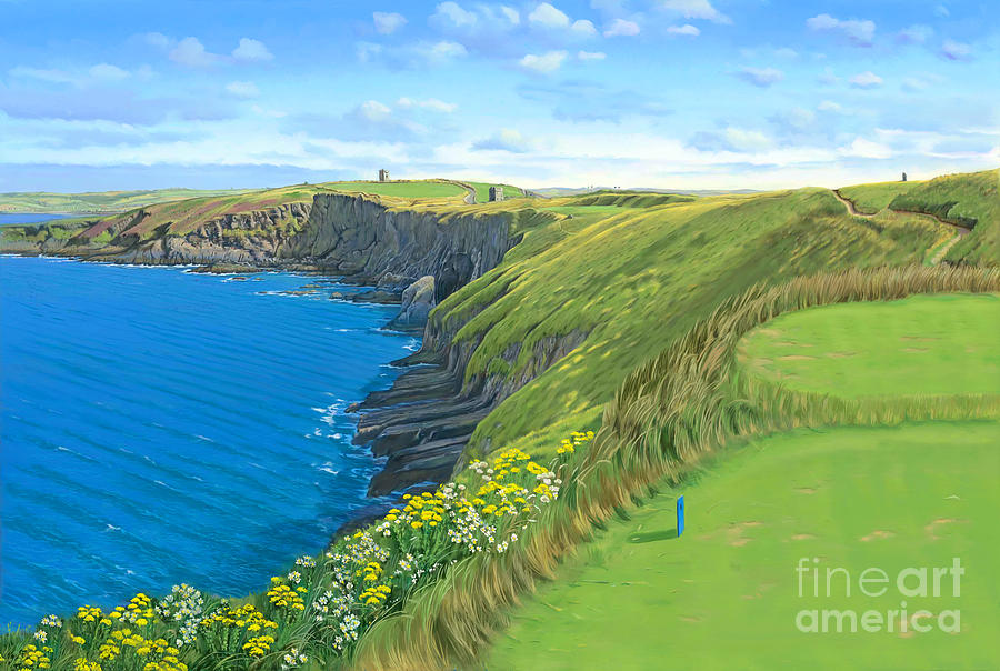 Old Head Golf Club Ireland Painting by Tim Gilliland