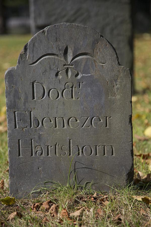 Fall Photograph - Old Headstone by Allan Morrison