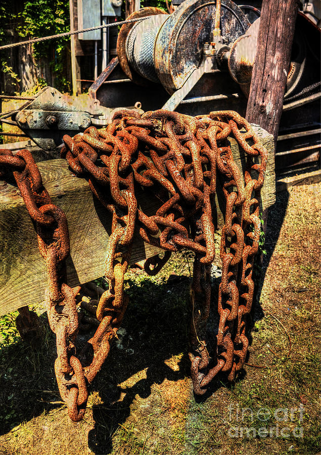 Old Hoisting Chain Photograph by Kathy Baccari