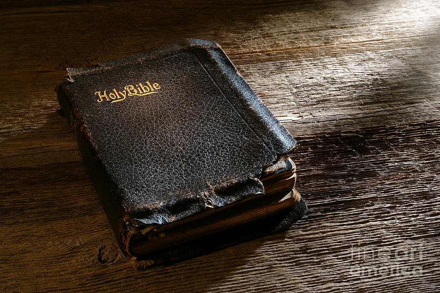 Old Holy Bible Photograph by Olivier Le Queinec