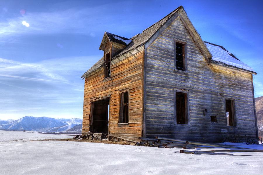 old homestead house near Carey Idaho by Kevin Oliverson