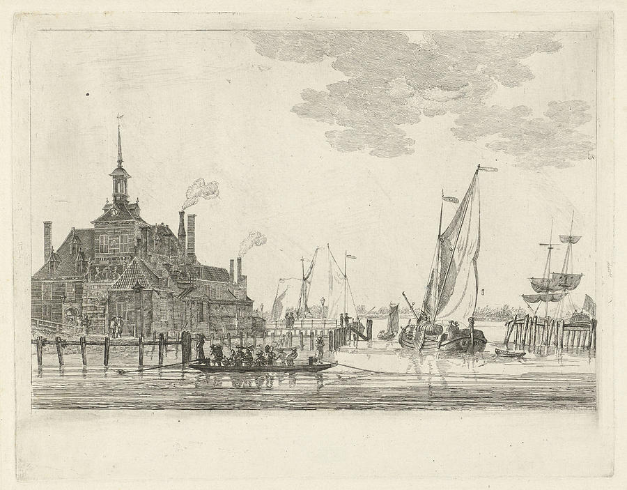 Old Hoofdpoort Rotterdam, The Netherlands Drawing by Gerrit Groenewegen