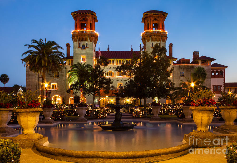 Christmas Photograph - Old Hotel Alcazar now Lightner Museum St. Augustine Florida by Dawna Moore Photography