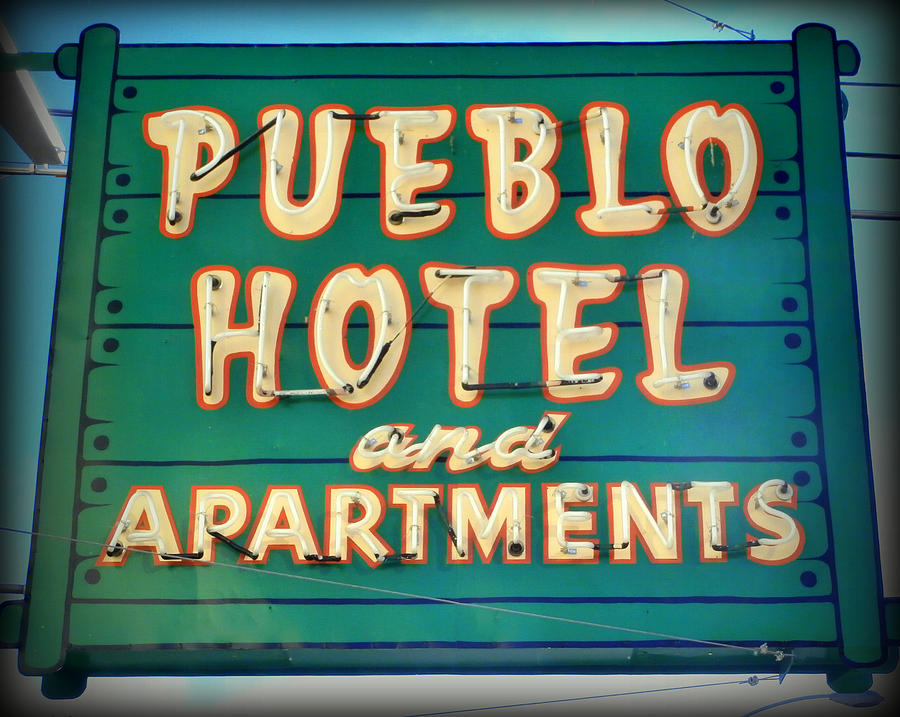 Vintage Photograph - Old Hotel Sign by Karyn Robinson