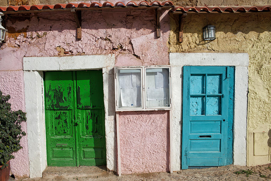 Architecture Photograph - Old House Doors in Lisbon by Artur Bogacki