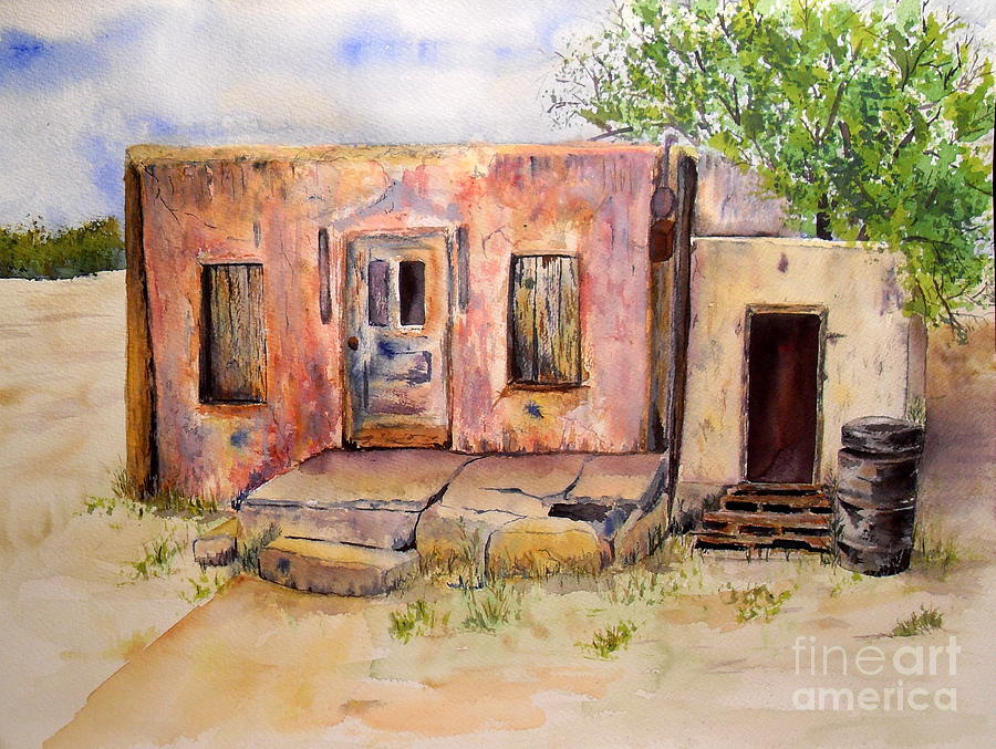 Landscape Painting - Old House in Clovis NM by Vicki  Housel