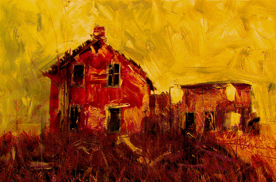 Old House near Stirling Mixed Media by Jim Vance