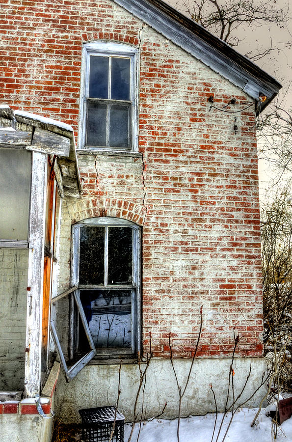 Old House Two Windows 13104 Photograph by Jerry Sodorff