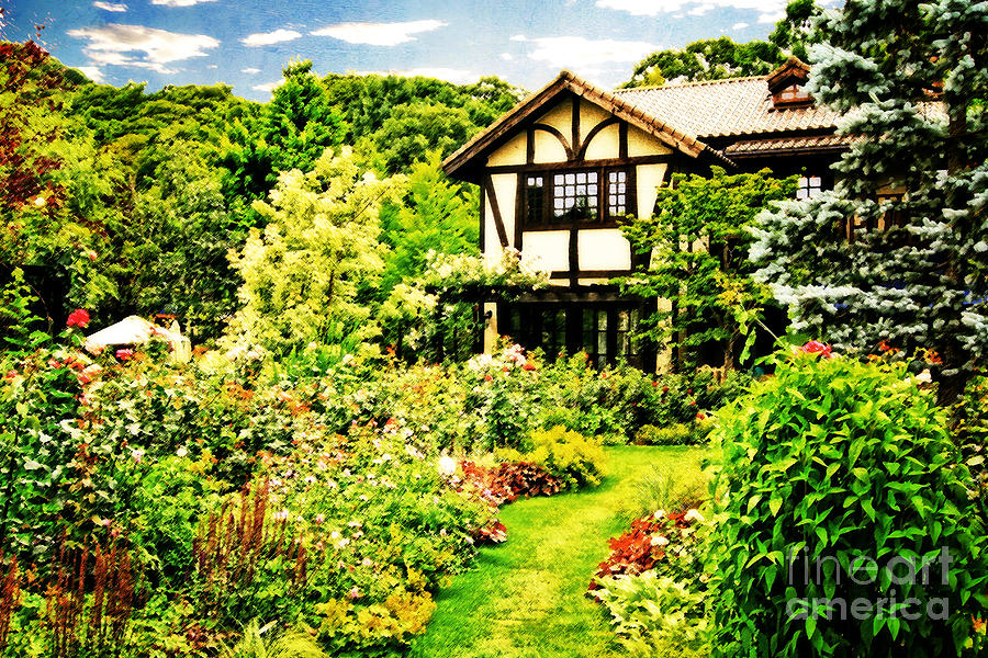 Old House with a Beautiful English Garden Photograph by Beverly Claire Kaiya