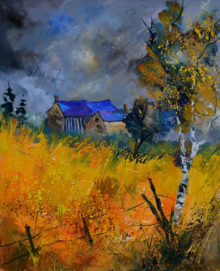 Landscape Painting - Old houses 565120 by Pol Ledent
