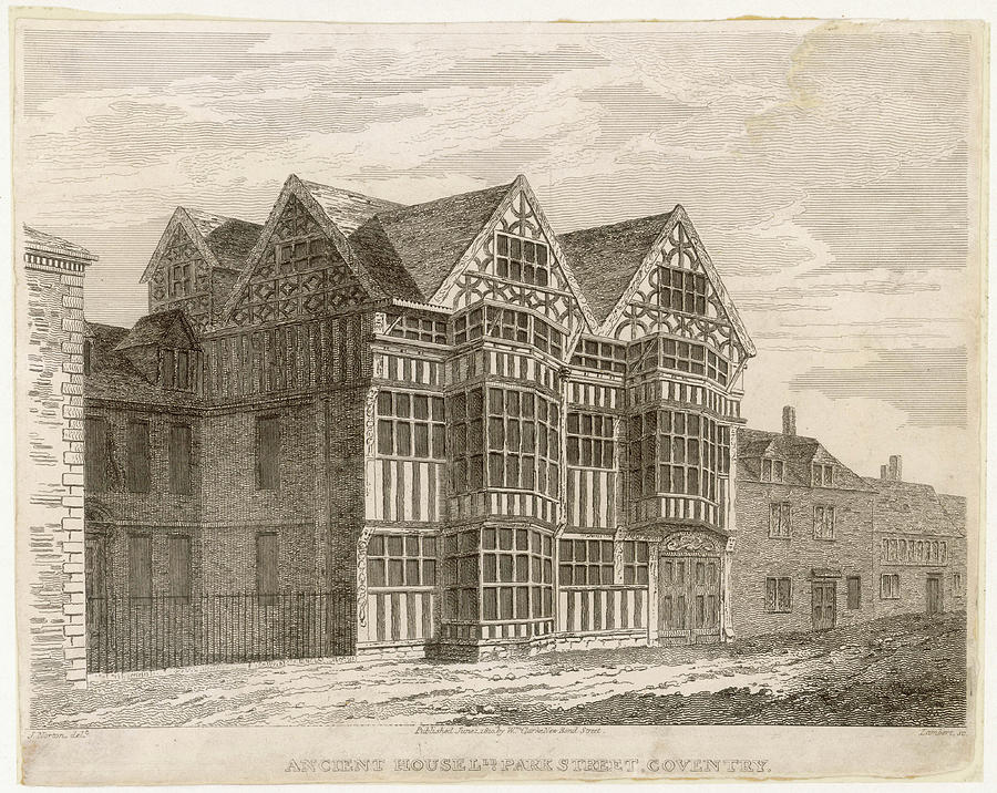Old Houses (circa 1550) In Park St Drawing by Mary Evans Picture