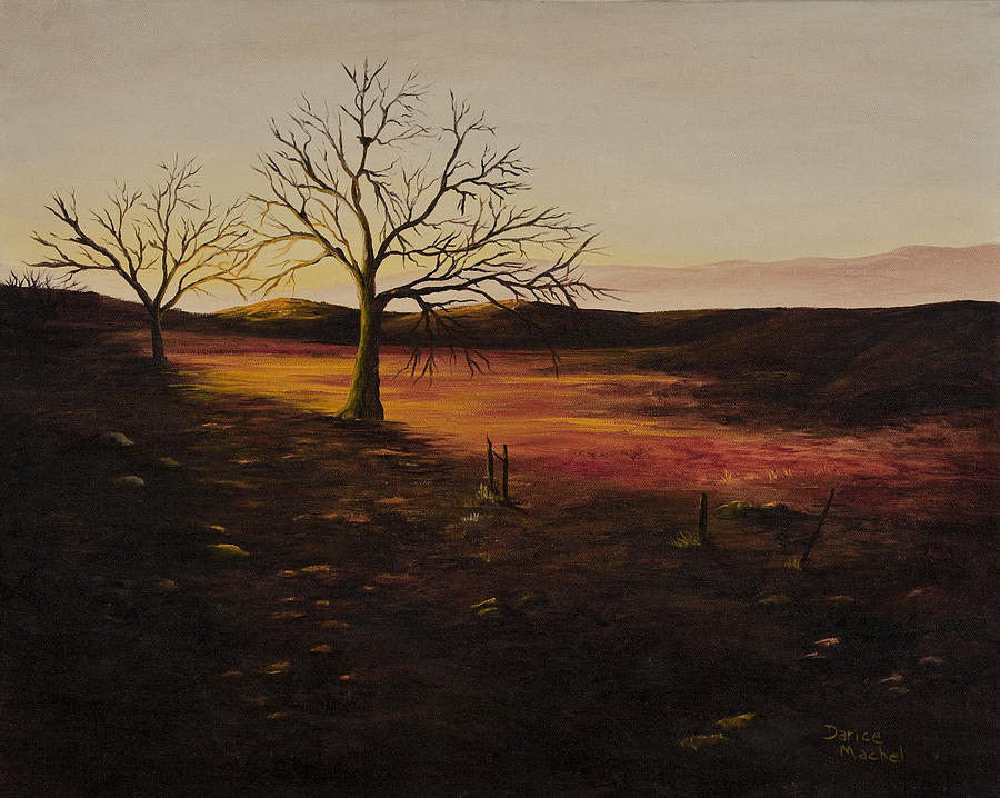 Old Humboldt Rd. Sunset Painting by Darice Machel McGuire