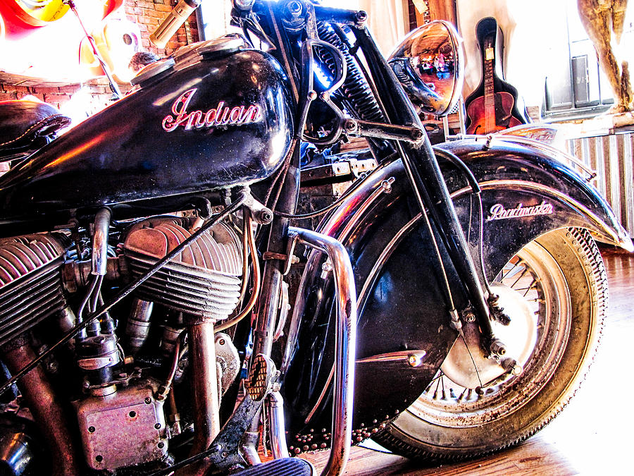 Vintage Indian Motorcycle Photograph