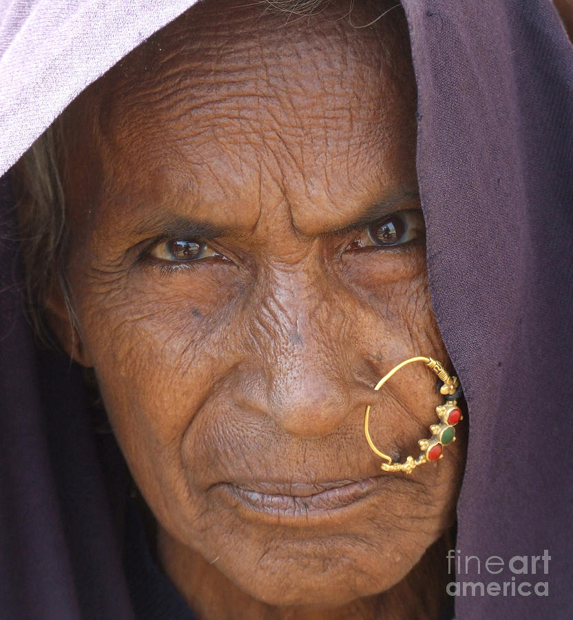 Free Stock Photo of Old Indian Woman