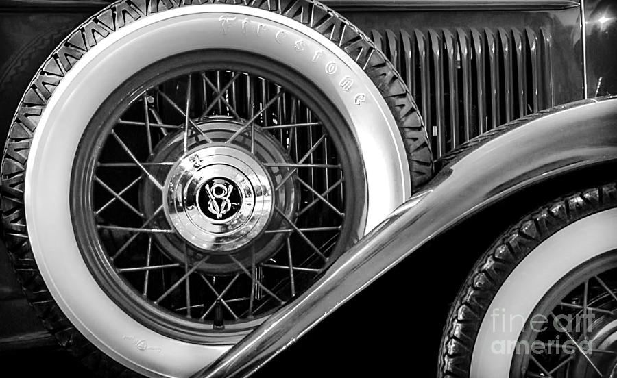 Old Jag In Black And White Photograph by Michael Arend