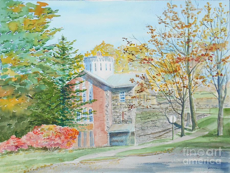 Fall Painting - Old Jail by Christine Lathrop