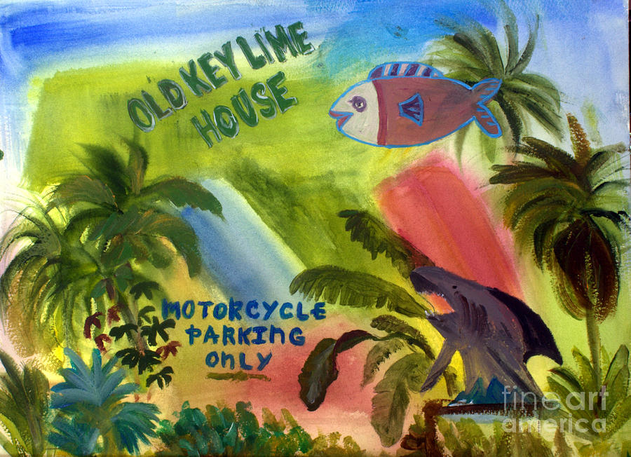 Old Key Lime House Painting by Donna Walsh