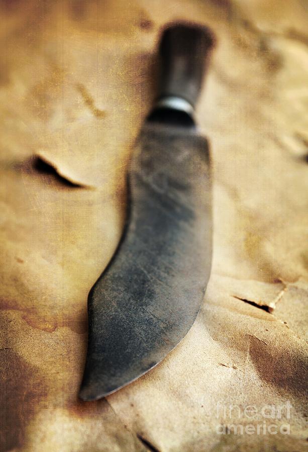 Vintage Photograph - Old Knife by Carlos Caetano