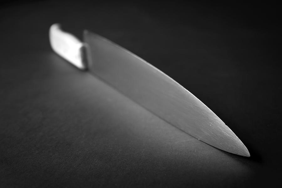 Black And White Photograph - Old knife by Samir Hanusa