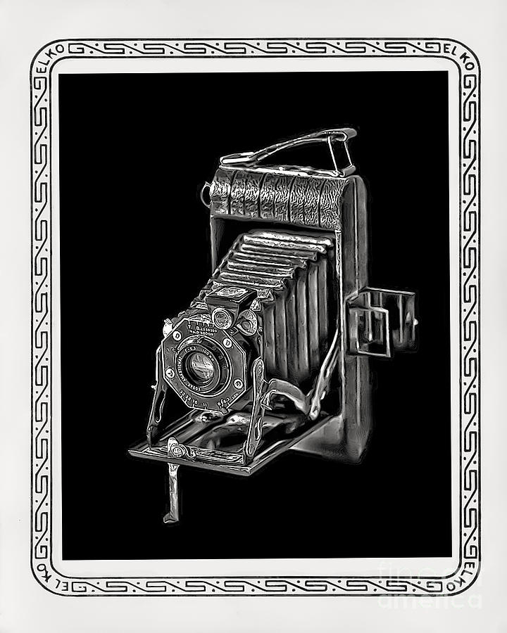 Old Kodak Camera and Border Photograph by Walt Foegelle