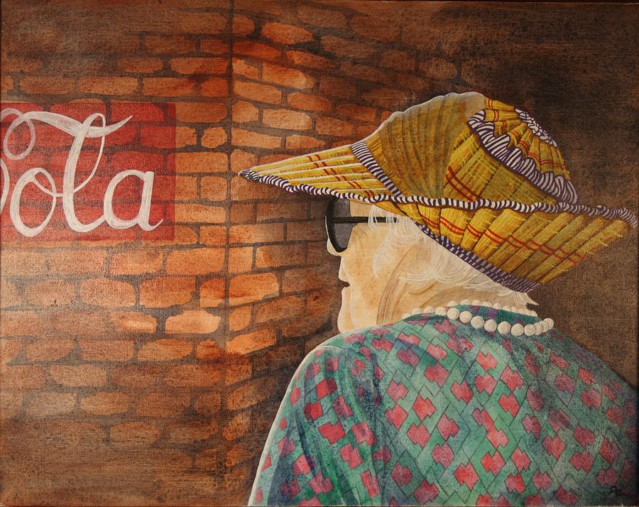 Old lady with hat Painting by Paul Amaranto