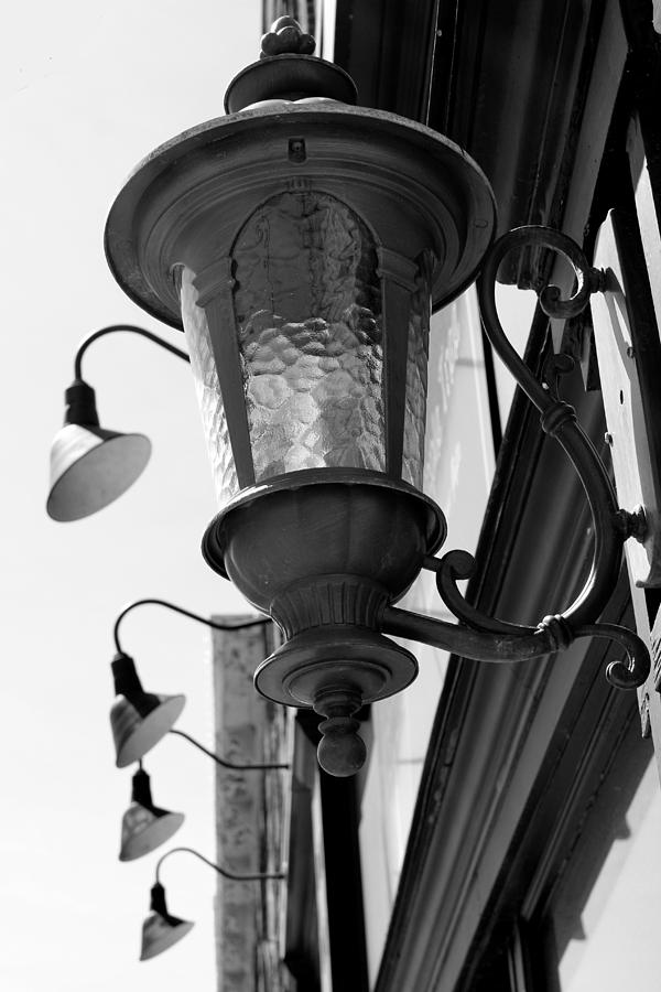 Old Lantern 10 Black and White Photograph by Mary Bedy