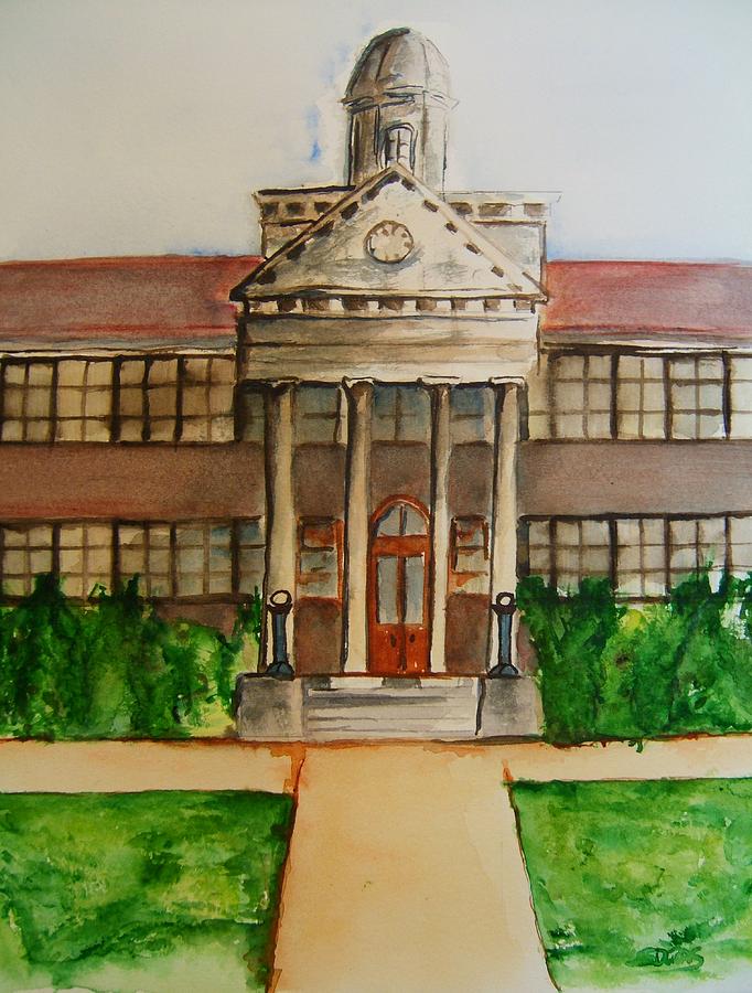 Old LHS Alma Mater Painting by Elaine Duras