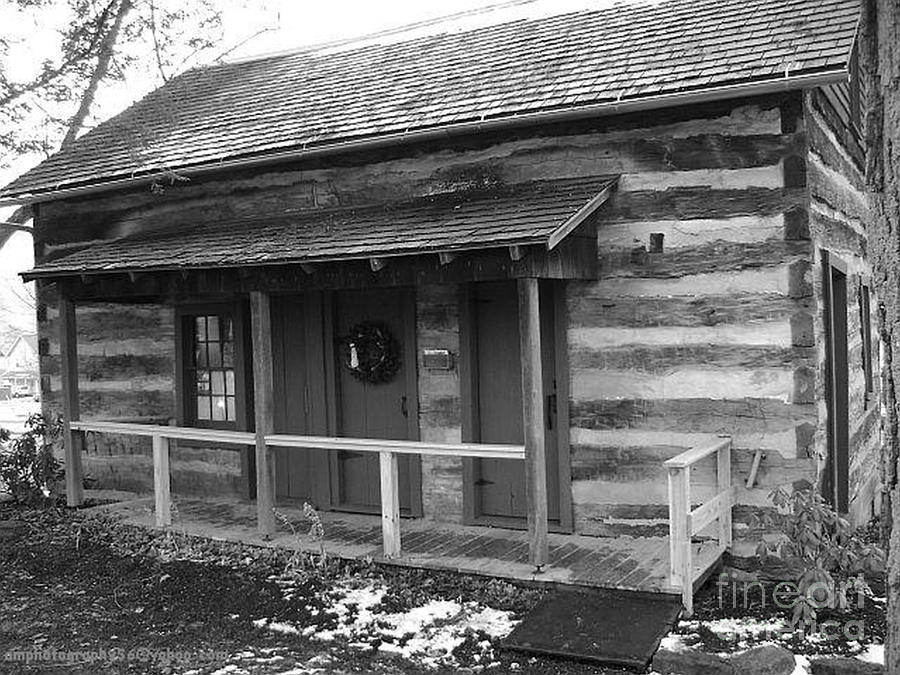 Loudonville Photograph - Old Log Cabin by R A W M  