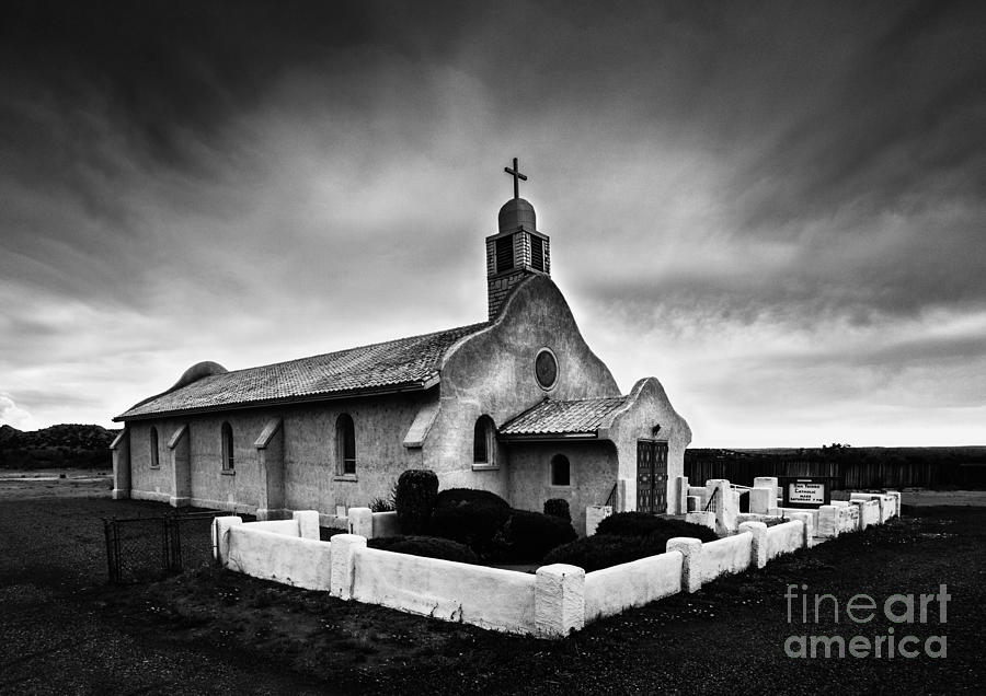 Old Lone Spanish Adobe Catholic Church San Ysidro New Mexico Photograph by Jerry Cowart