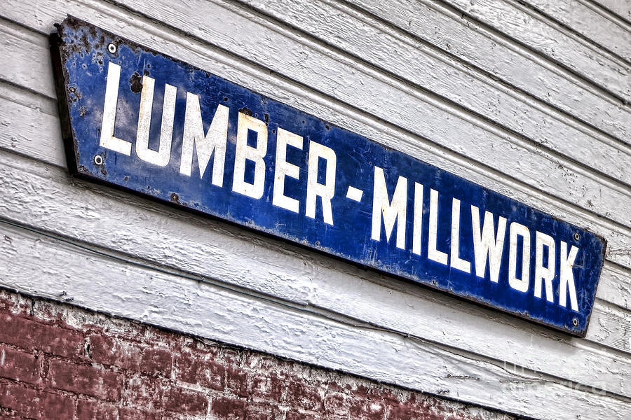 Old Lumberyard Sign Photograph by Olivier Le Queinec