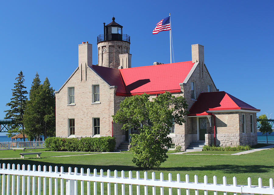 Old Mackinac Point Lighthouse Angle Photograph by Mary Bedy