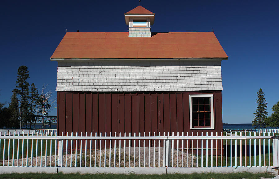 Old Mackinac Point Lighthouse Barn 4 Photograph by Mary Bedy