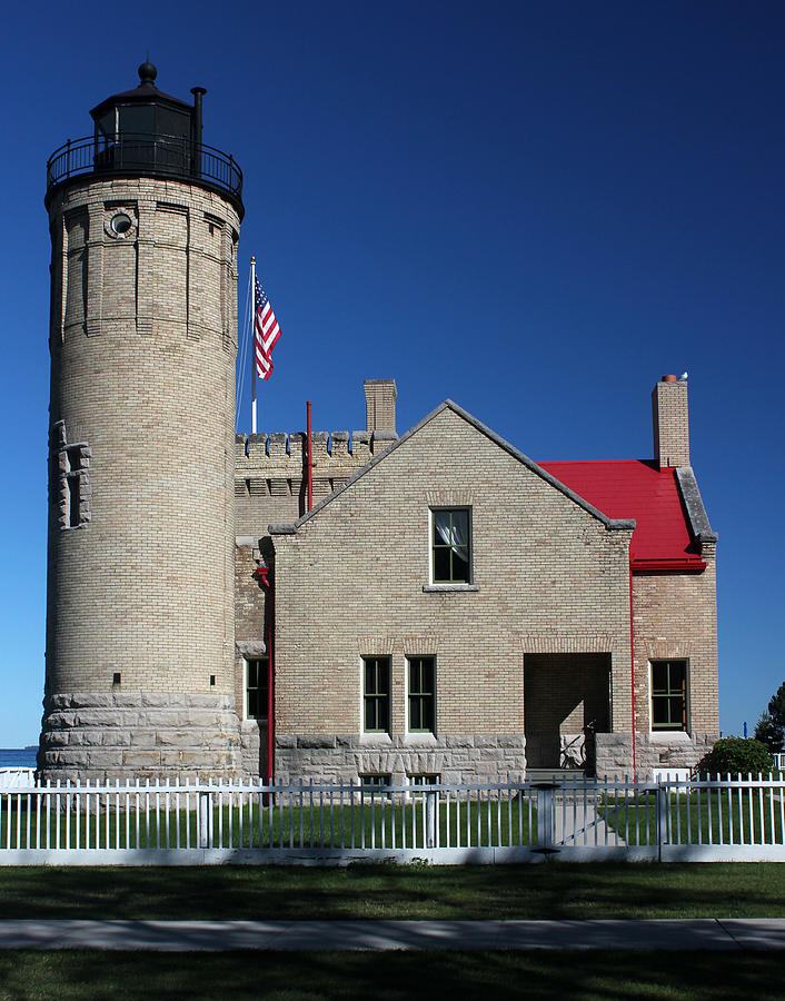 Old Mackinac Point Lighthouse Side View Photograph by Mary Bedy