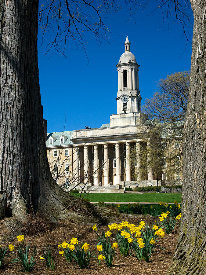 Penn State Photograph - Old Main on Easter Morning by William Ames