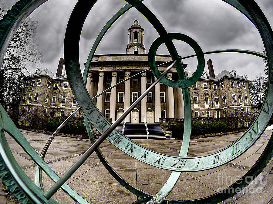 Old Main through the Armillary Sphere Photograph by Mark Miller