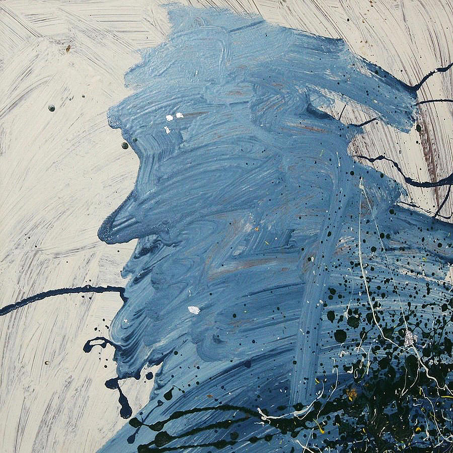 Abstract Painting - Old Man Blues  c1986 by Paul Ashby