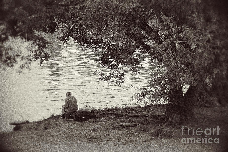 Old man by the river Photograph by Ivy Ho