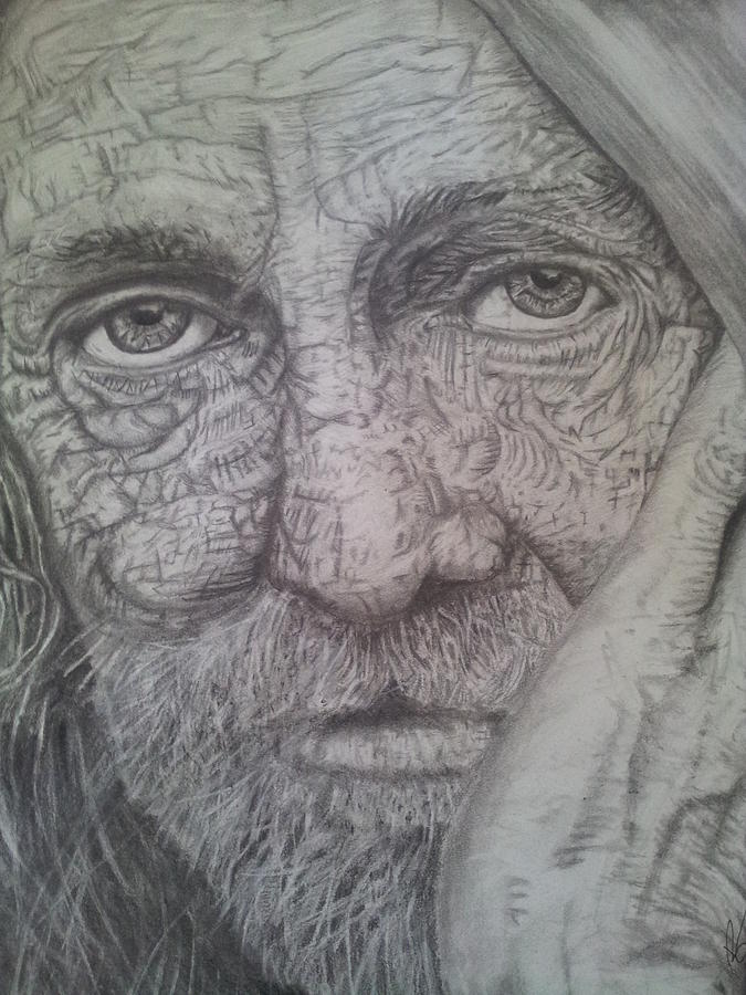 Old Man Humble Drawing by Ryan Craig