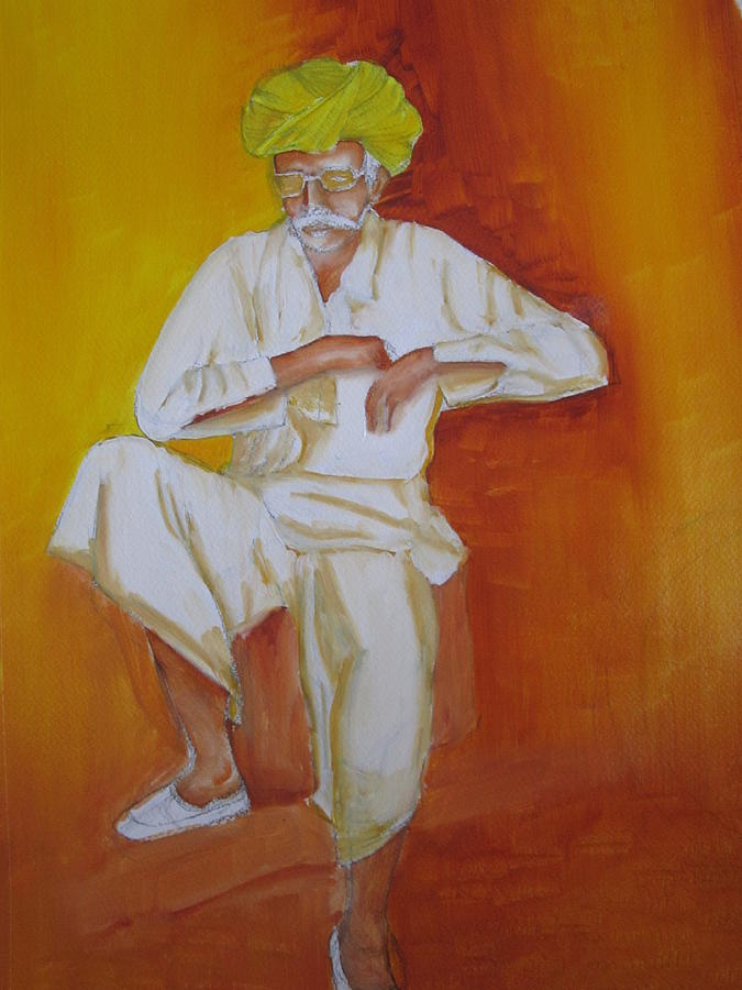 Old man Painting by Vikas Kumar Fine Art America