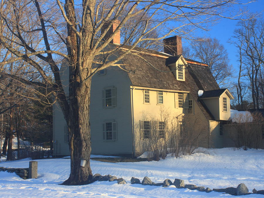 Old Manse Concord in Winter Photograph by John Burk
