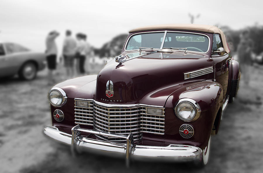 Old Maroon Caddy Photograph by John Hoey