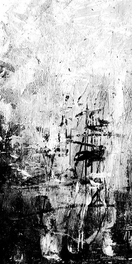 Old Memories - Black and White Abstract Art by Laura Gomez - Vertical