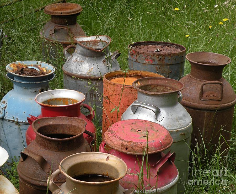 Old milk containers Photograph by Val Carosella - Fine Art America